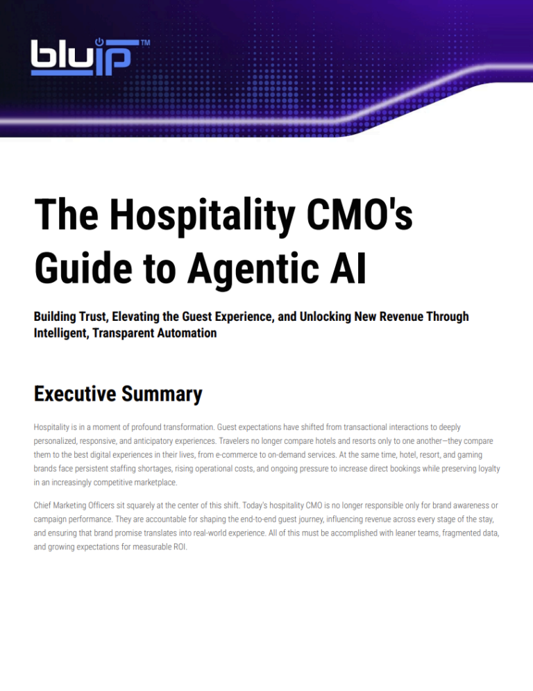 The Hospitality CMO's Guide to Agentic AI