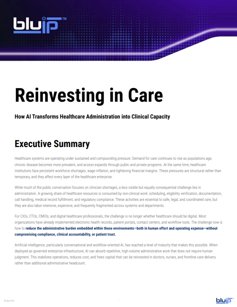 Reinvesting in Care