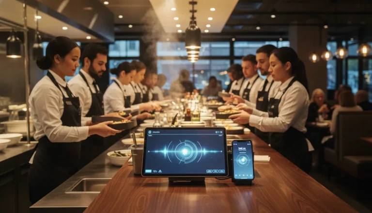 AI phone ordering system supporting a busy restaurant counter