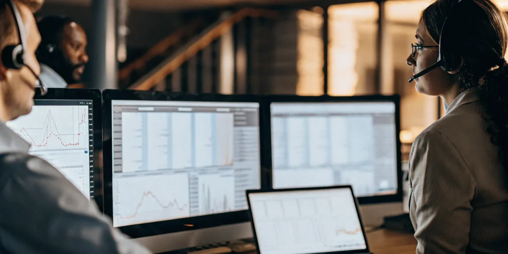 Enterprise contact center analytics dashboard showing performance metrics