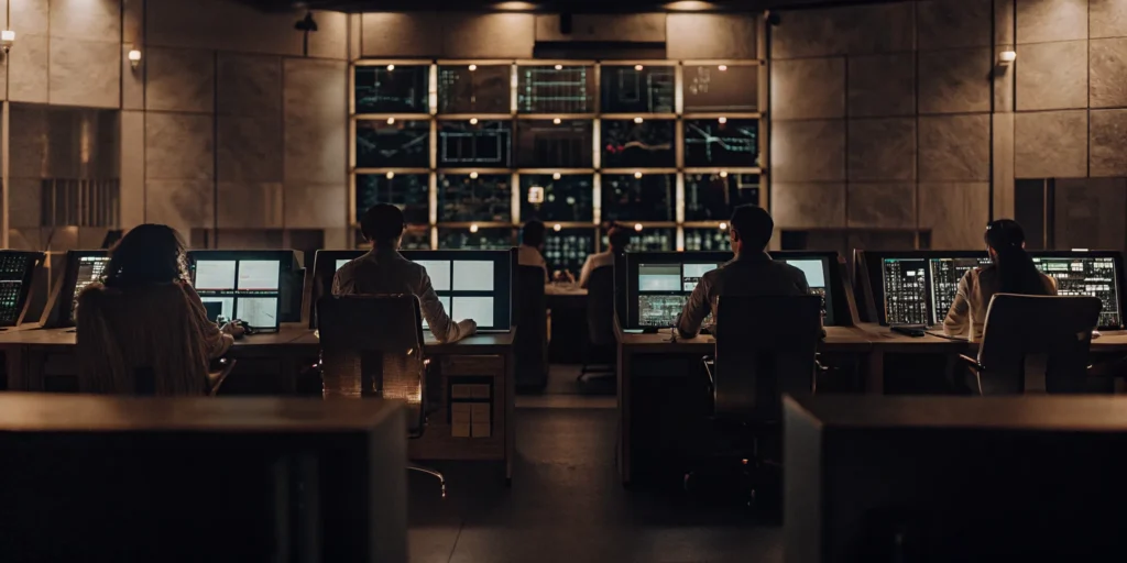 Enterprise contact center team managing customer interactions with CCaaS